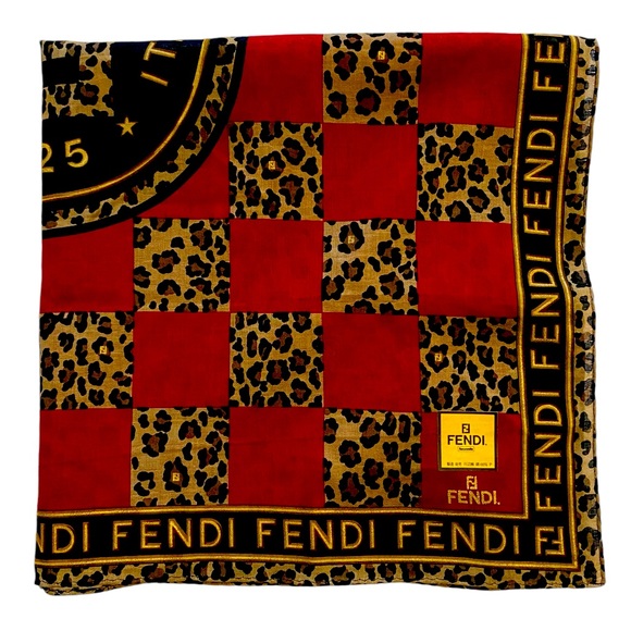 New FENDI Leopard Print Pocket Scarf or Headband - Picture 4 of 4